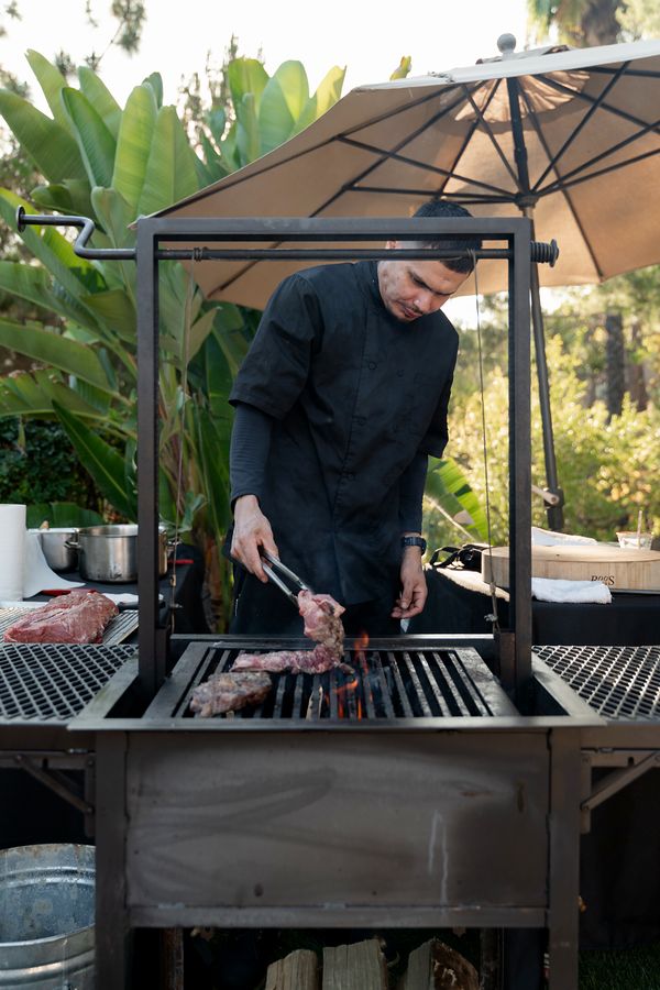 Edgar working the Santa Maria grill